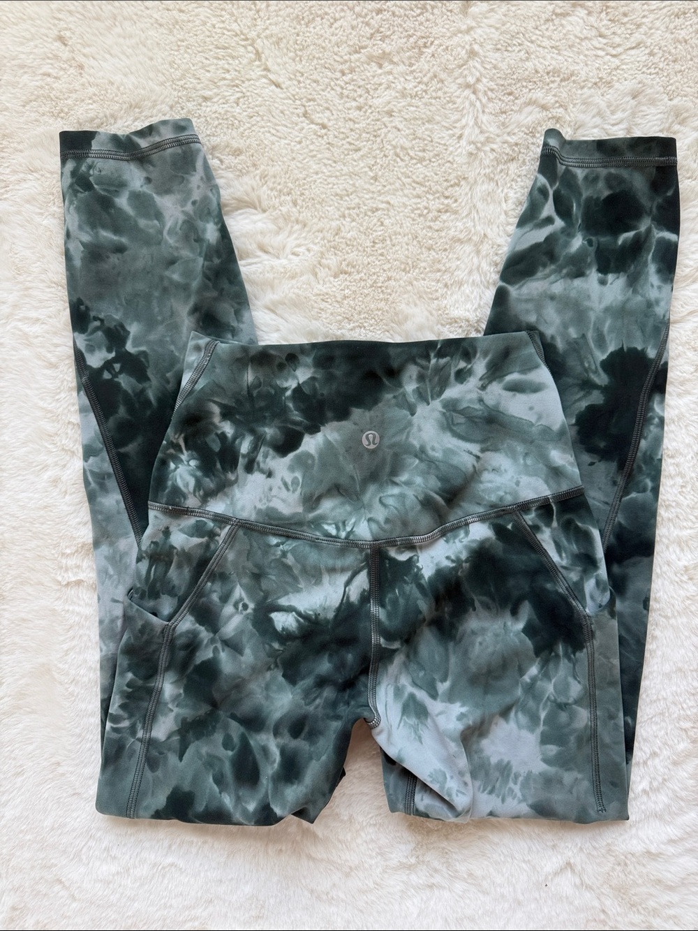 Lululemon Align High Rise Leggings Sz 4 Diamond Dye Smoked Spruce Pockets 25"
